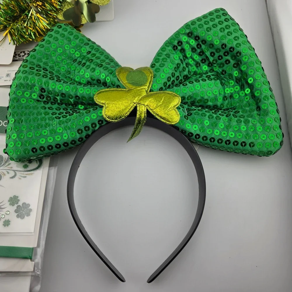 St Patrick's Day Accessory Bundle Headbands Necklaces Tattoos‎ Hair Clips